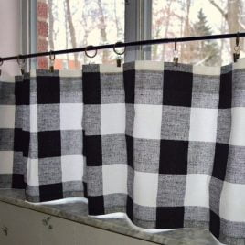 Cafe Curtains . Black and White Buffalo Plaid . Premier Prints Black and White Check . Custom Sizes by Request . by SeamsOriginal