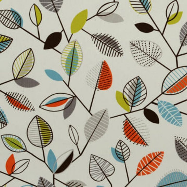 Covington Carson Fiesta Leaf Fabric . Kitchen Curtain . Cafe Curtains