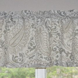 Premier Prints Shannon Ecru . Gray Paisley Valance