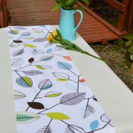 Table Runner . Covington Fiesta Leaf Design . Modern Decor . Nature Table Runner .