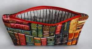 library books makeup bag