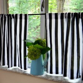 Private Listing Black and White Stripe Curtains