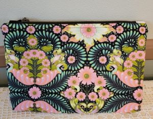 Turtle Flower zipper Pouch