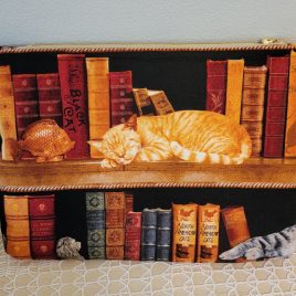 Cats and Books Zipper Pouch