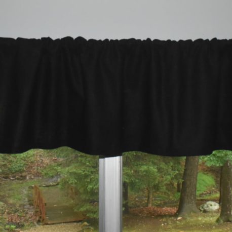 black linen valance