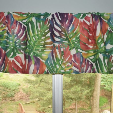 tropical palm leaf valance