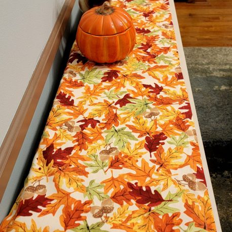 Leaf and Acorn Table Runner Unlined