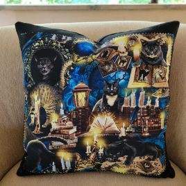 Mystic Black Cat Pillow Cover