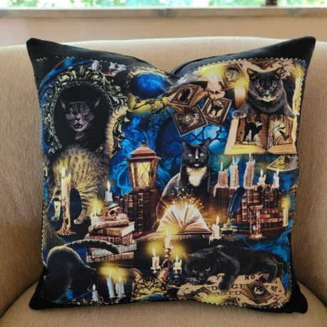 Mystic Black Cat Pillow Cover