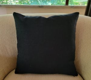 Black Linen Pillow Cover