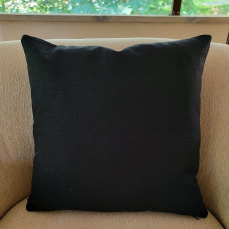 Black Linen Pillow Cover