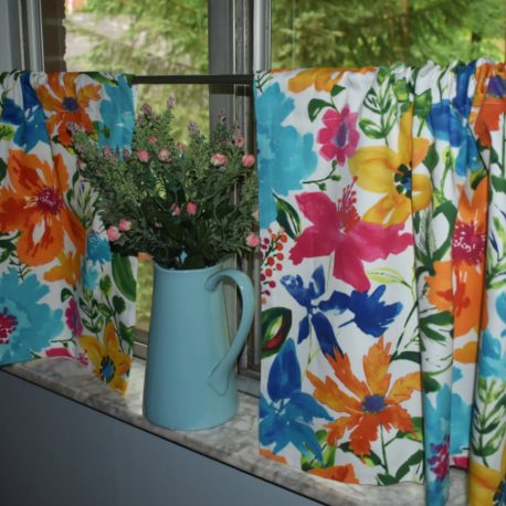 Covington Okeefe Cabana Blue Cafe Curtains