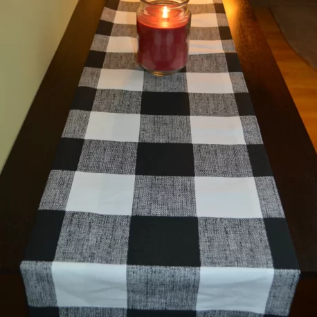 Black and White Table Runner