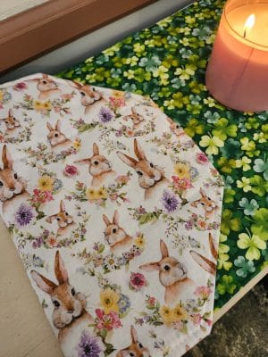Easter Bunny and Shamrock Quilted Table Runner