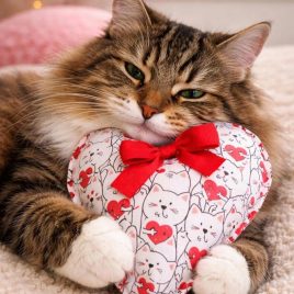 Handmade Organic Valentine Catnip Toys